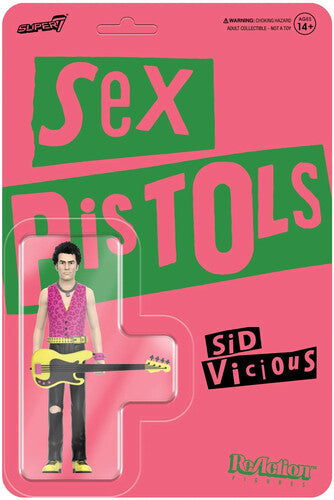 Sex Pistols - Super7 - Sex Pistols - ReAction Figures Wv 2 - Sid Vicious (Never Mind the Bollocks) (Collectible, Figure, Action Figure) Action Figure - PORTLAND DISTRO