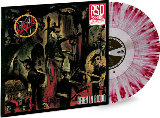 SLAYER - REIGN IN BLOOD Clear w/ Red Splatter INDIE Vinyl - PORTLAND DISTRO