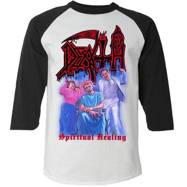 Death - Spiritual Healing 3/4 Raglan Baseball T-Shirt - PORTLAND DISTRO