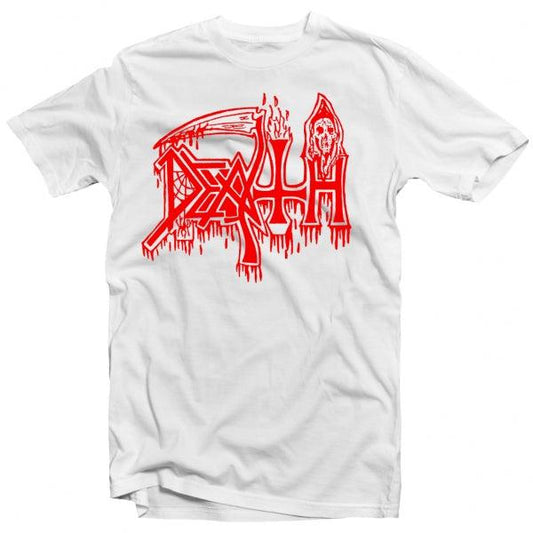 Death - Classic Logo (Red on White) T-Shirt - PORTLAND DISTRO