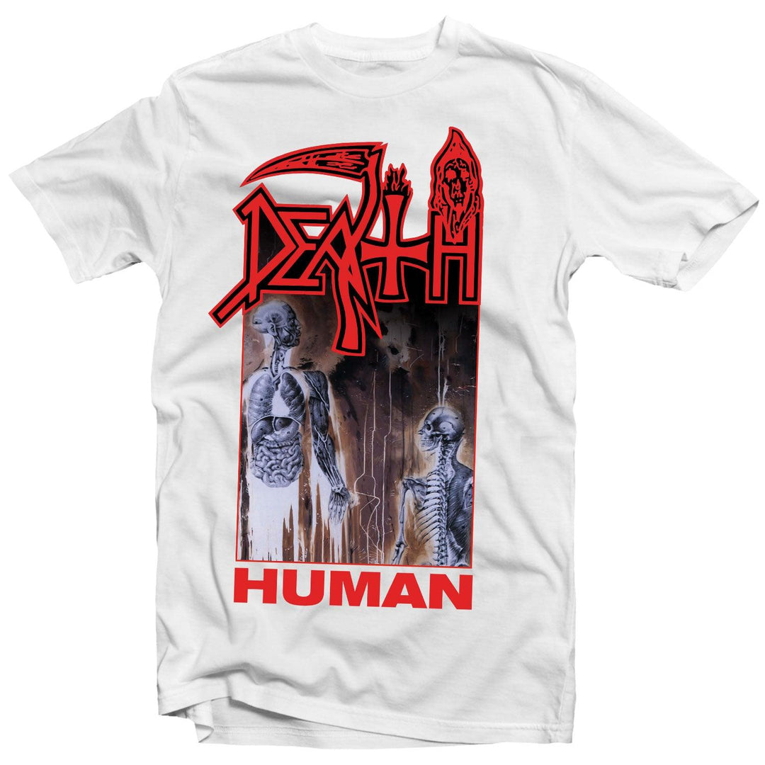 Death - Human (White) T-Shirt - PORTLAND DISTRO