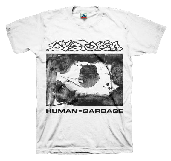 Dystopia - Human = Garbage White T-Shirt - PORTLAND DISTRO