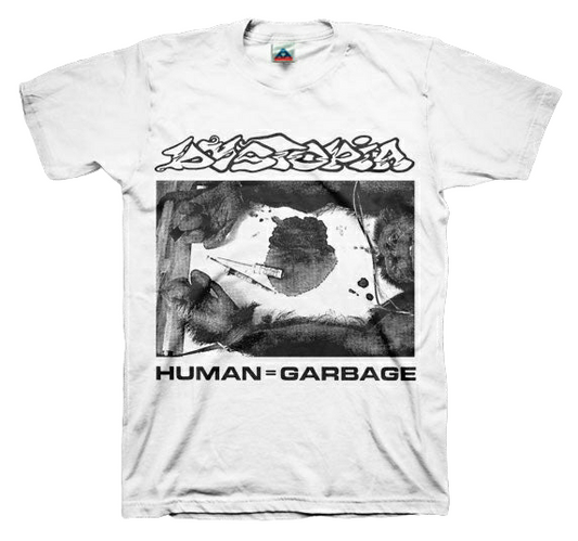 Dystopia - Human = Garbage White T-Shirt - PORTLAND DISTRO
