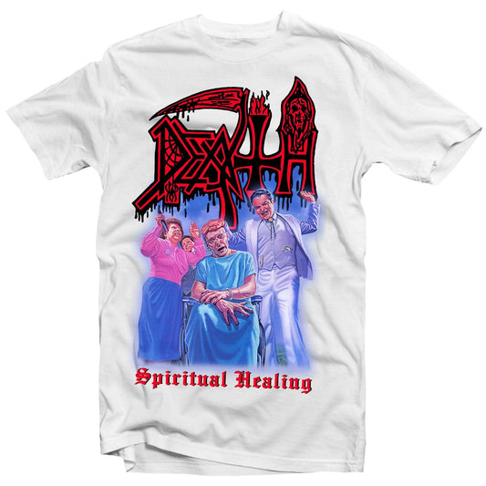 Death - Spiritual Healing (White) T-Shirt - PORTLAND DISTRO