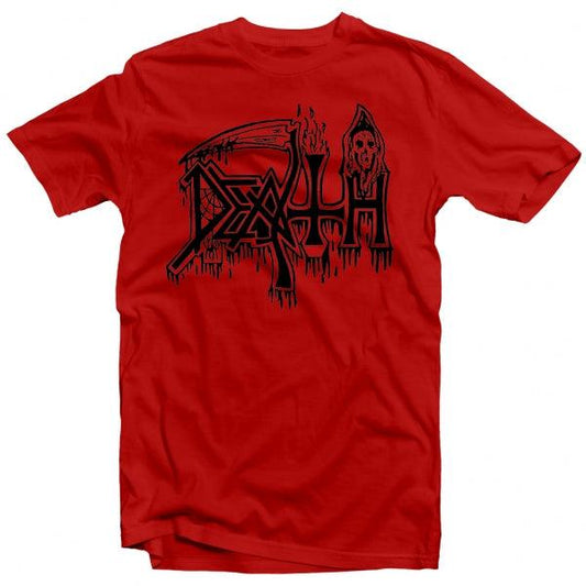 Death - Classic Logo (Black on Red) T-Shirt - PORTLAND DISTRO