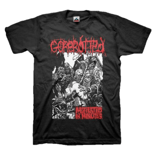 Gorerotted - Mutilated In Minutes Cover Art  (2 Sided) T-Shirt - PORTLAND DISTRO