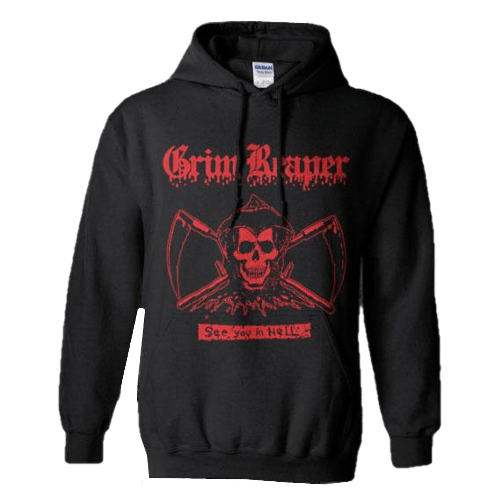Grim Reaper - See You In Hell Hoodie Sweatshirt - PORTLAND DISTRO